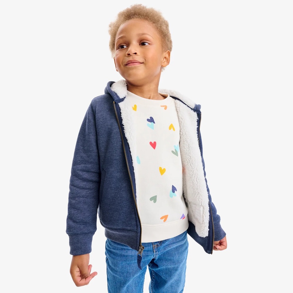 Kids Primary Fleece Lined Hoodie - Fuschia